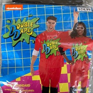 Nickelodeon: Double Dare Red Adult Costume! Bonus Slime Cup